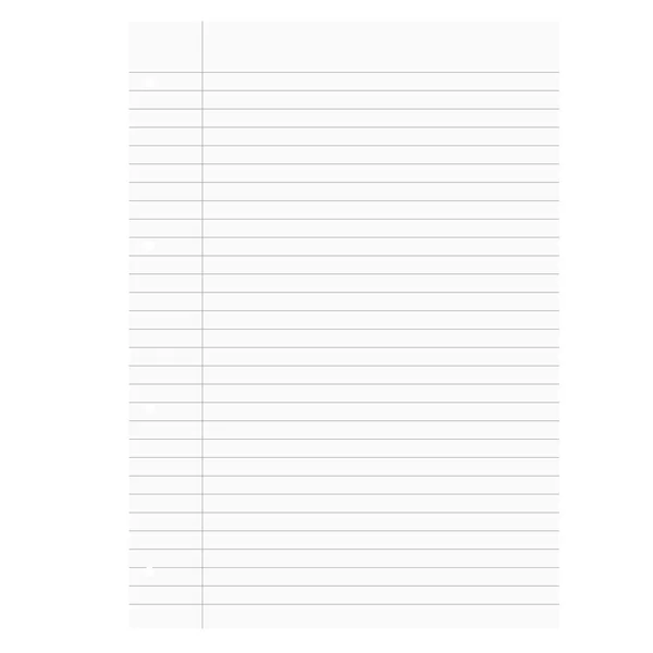 Blank white paper lined — Stock Vector