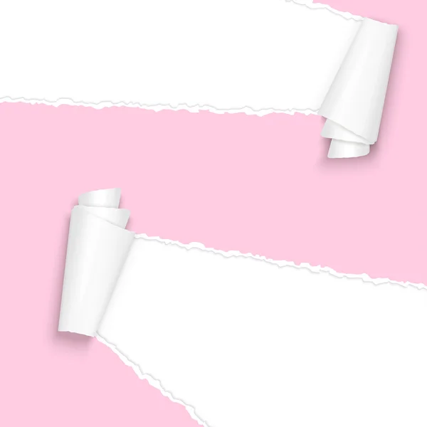 Разорванный бумажный розовый — стоковый вектор