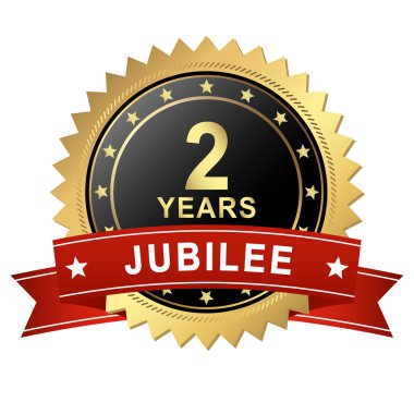 Jubilee düğmesi ile bayrak - 2 yıl