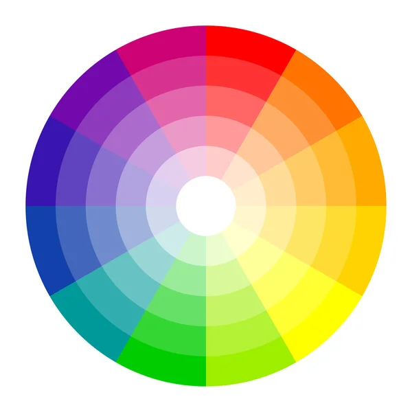 Círculo de cores 12 cores — Vetor de Stock