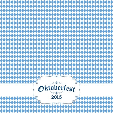 Oktoberfest arka plan mavi-beyaz kareli desenli