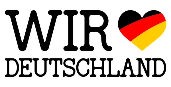 Amamos a Alemania — Archivo Imágenes Vectoriales
