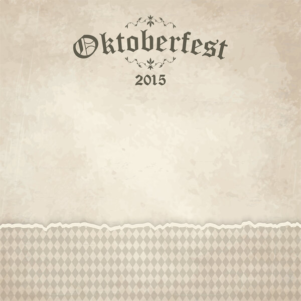 vintage background with checkered pattern for Oktoberfest 2015