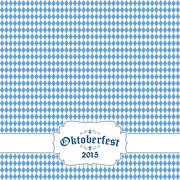 Oktoberfest pozadí s šachovnicovým vzorem modro bílá — Stockový vektor