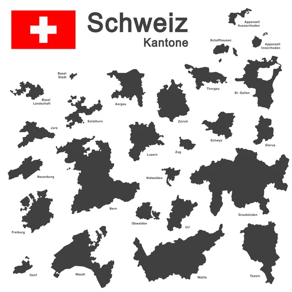 Land Schweiz — Stockvektor