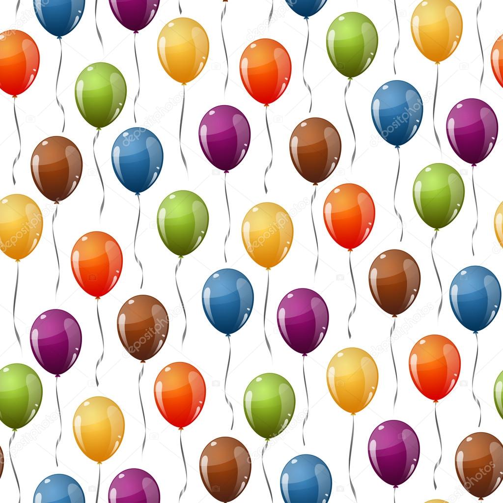 flying balloons background seamless