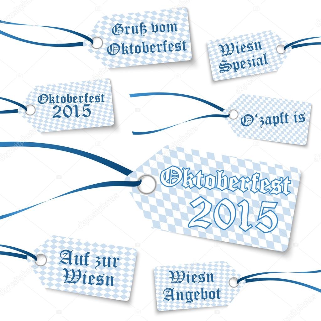 collection Oktoberfest hangtags with text