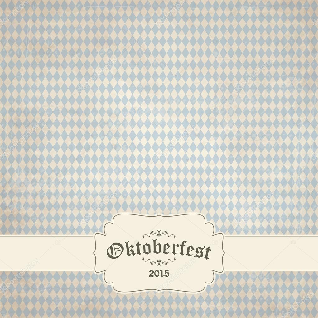 vintage background with checkered pattern for Oktoberfest 2015