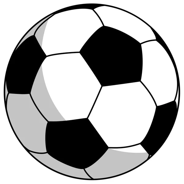 Black-white football - simple vector illustration — Stock Vector