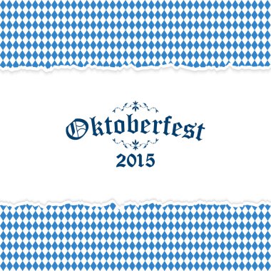 Oktoberfest arka plan mavi-beyaz kareli desenli