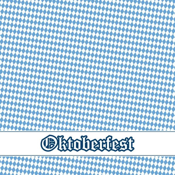 Oktoberfest fundo com padrão xadrez azul-branco — Vetor de Stock