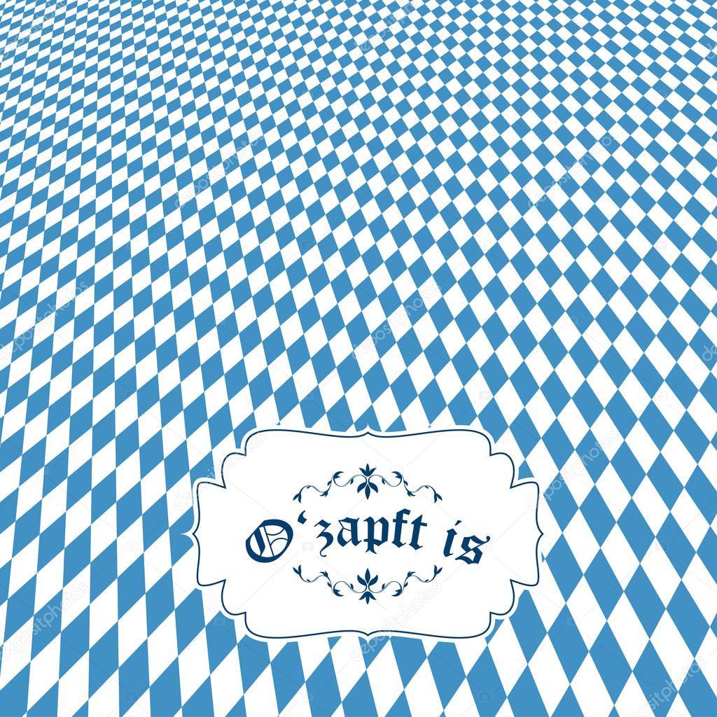 Oktoberfest background with banner O'zapft is