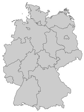 Germany Map - Provinces gray clipart