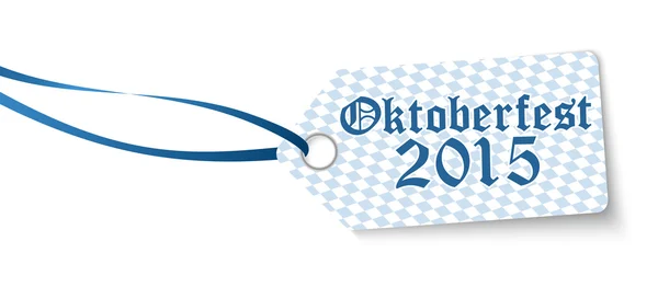 Hangtag mit Text oktoberfest 2015 — Stockvektor