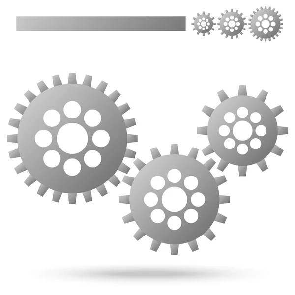 Gears for cooperation symbolism — Stock Vector