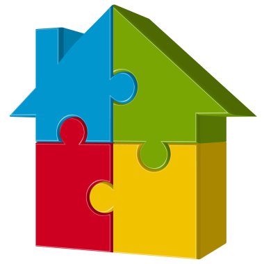 dört bölümden evle bulmaca