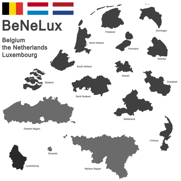 BeNeLux countries — Stock Vector
