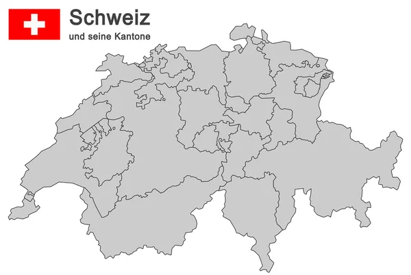 ประเทศสวิตเซอร์แลนด์ — ภาพเวกเตอร์สต็อก
