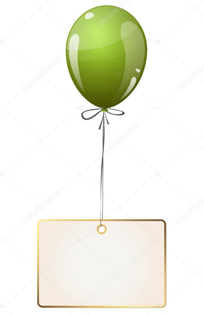 balloon with hangtag