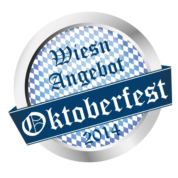 Tlačítko Oktoberfest 2014 - Wiesn Angebot — Stockový vektor