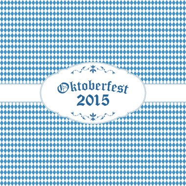 Oktoberfest arka plan mavi-beyaz kareli desenli