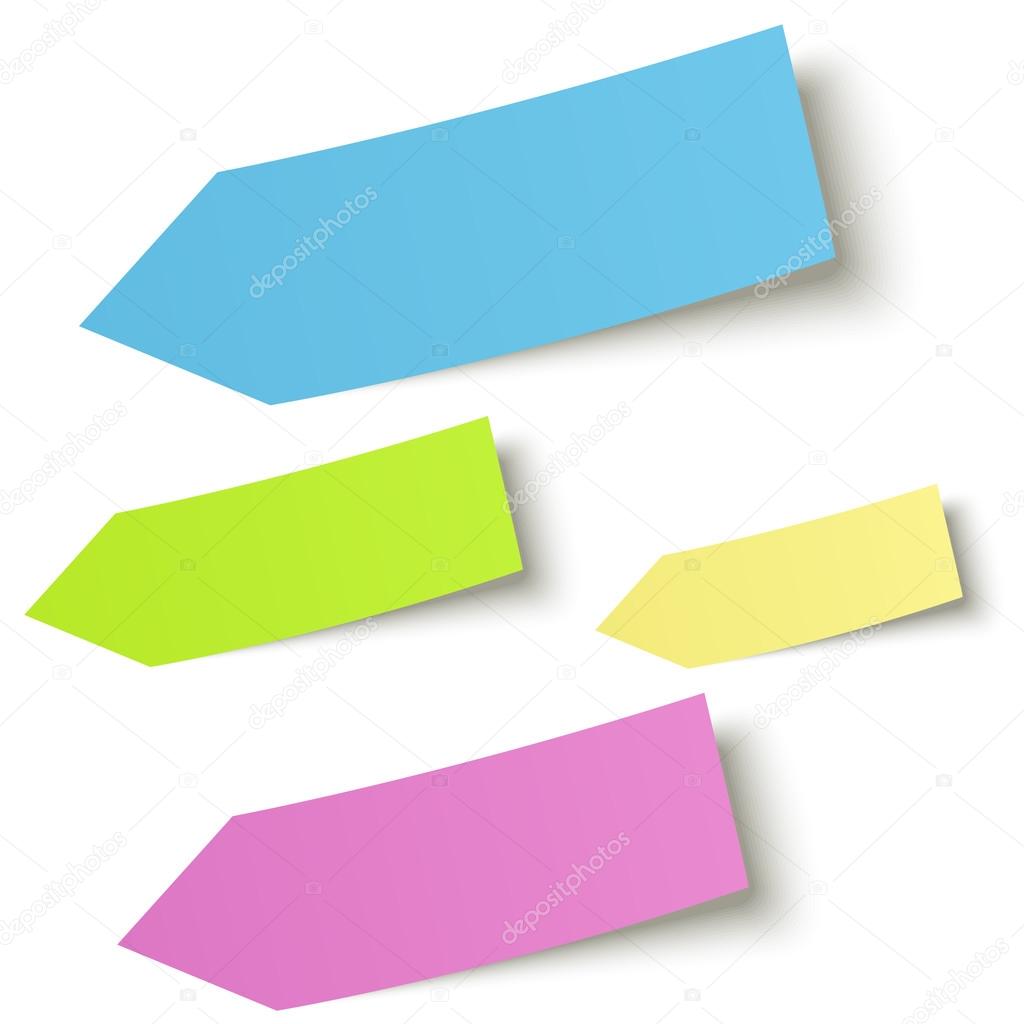 Collection - colorful sticky notes arrow