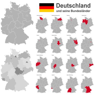Germany and federal states clipart