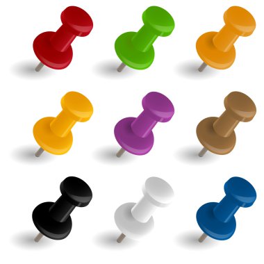 pin needles colored clipart