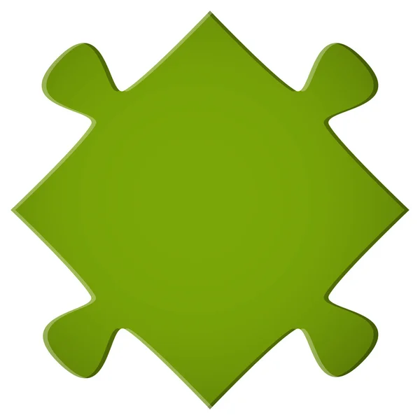 Kawałek układanki zielony — Wektor stockowy