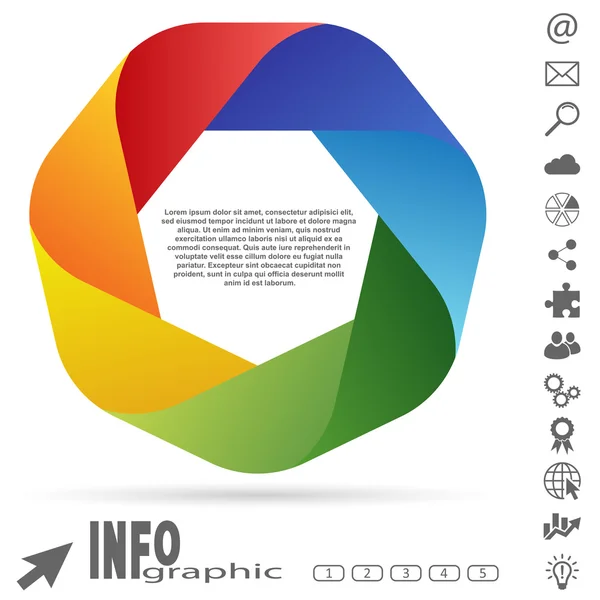 Info graphique coloré — Image vectorielle