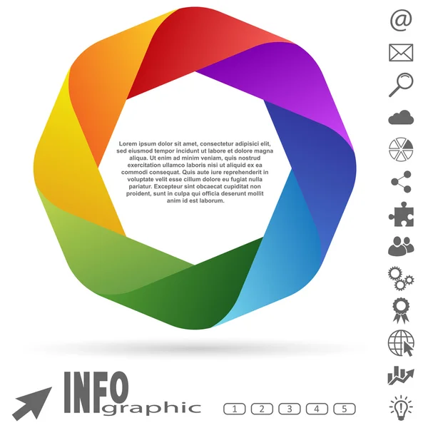 Info gráfico de color — Vector de stock