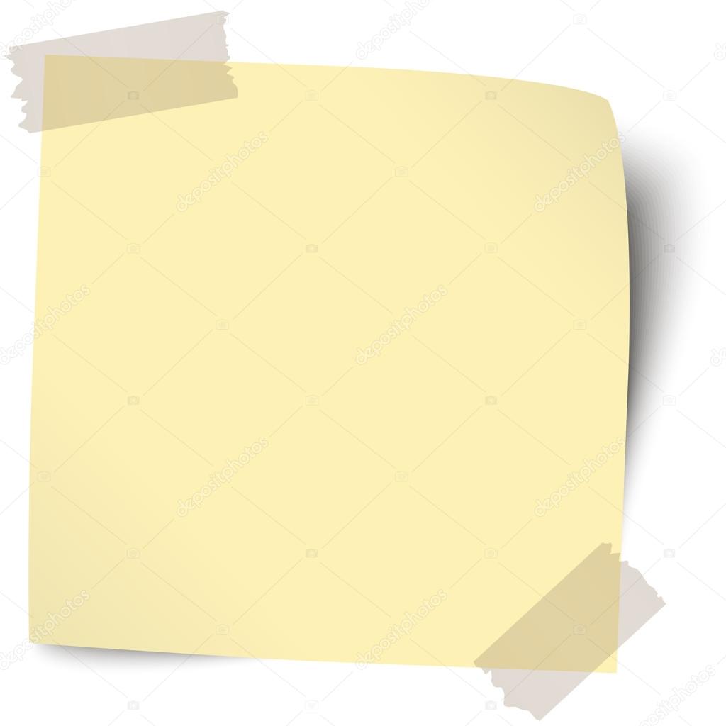 little sticky paper yellow