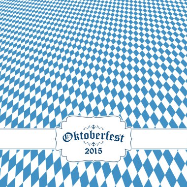 Oktoberfest arka plan mavi-beyaz kareli desenli