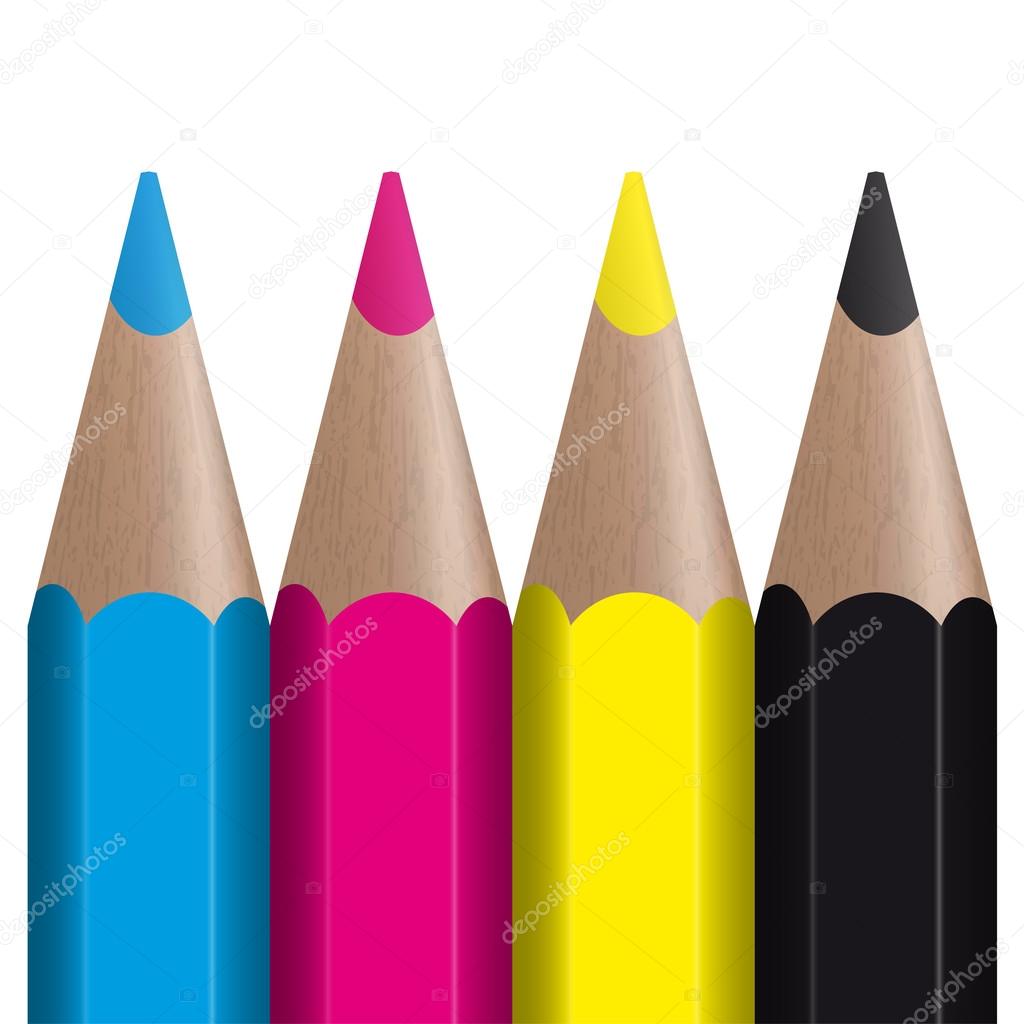 colored pencils CMYK