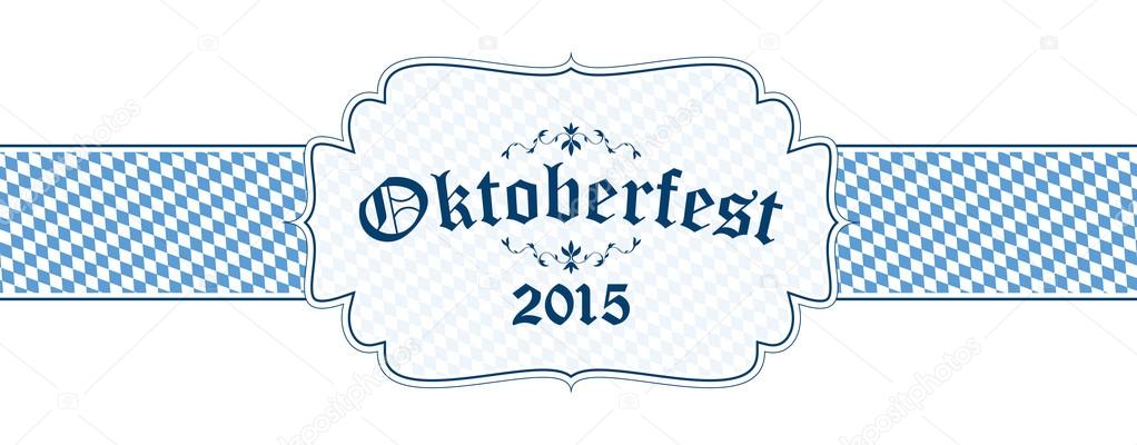Oktoberfest banner with text Oktoberfest 2015