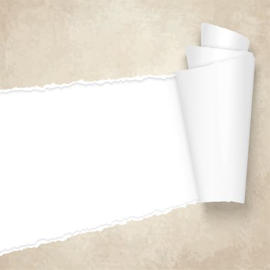 Açık eski vintage kağıt sökük