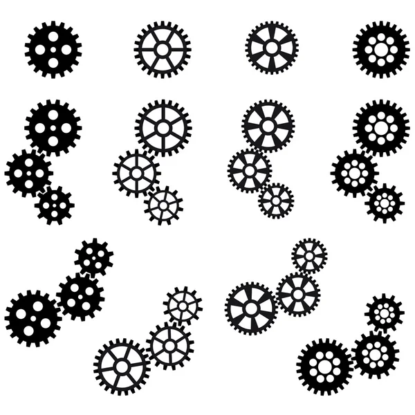 Gears for cooperation symbolism — Stock Vector