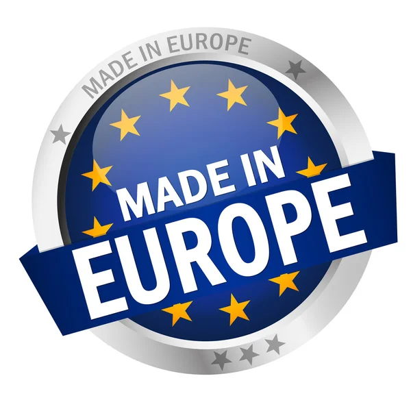 Taste mit Banner made in Europe — Stockvektor