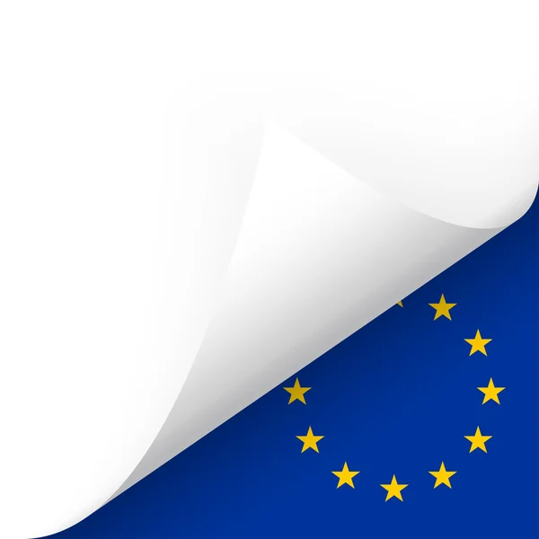 Papier - coin inférieur - Drapeau du pays de l'UE — Image vectorielle