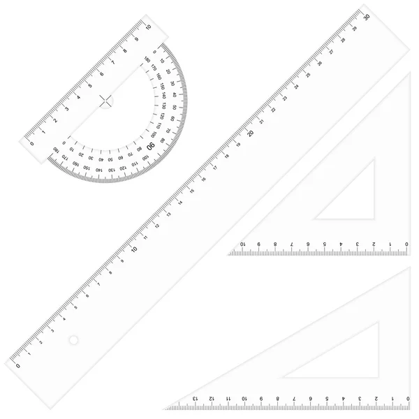 Set - Sovrani triangolari trasparenti — Vettoriale Stock