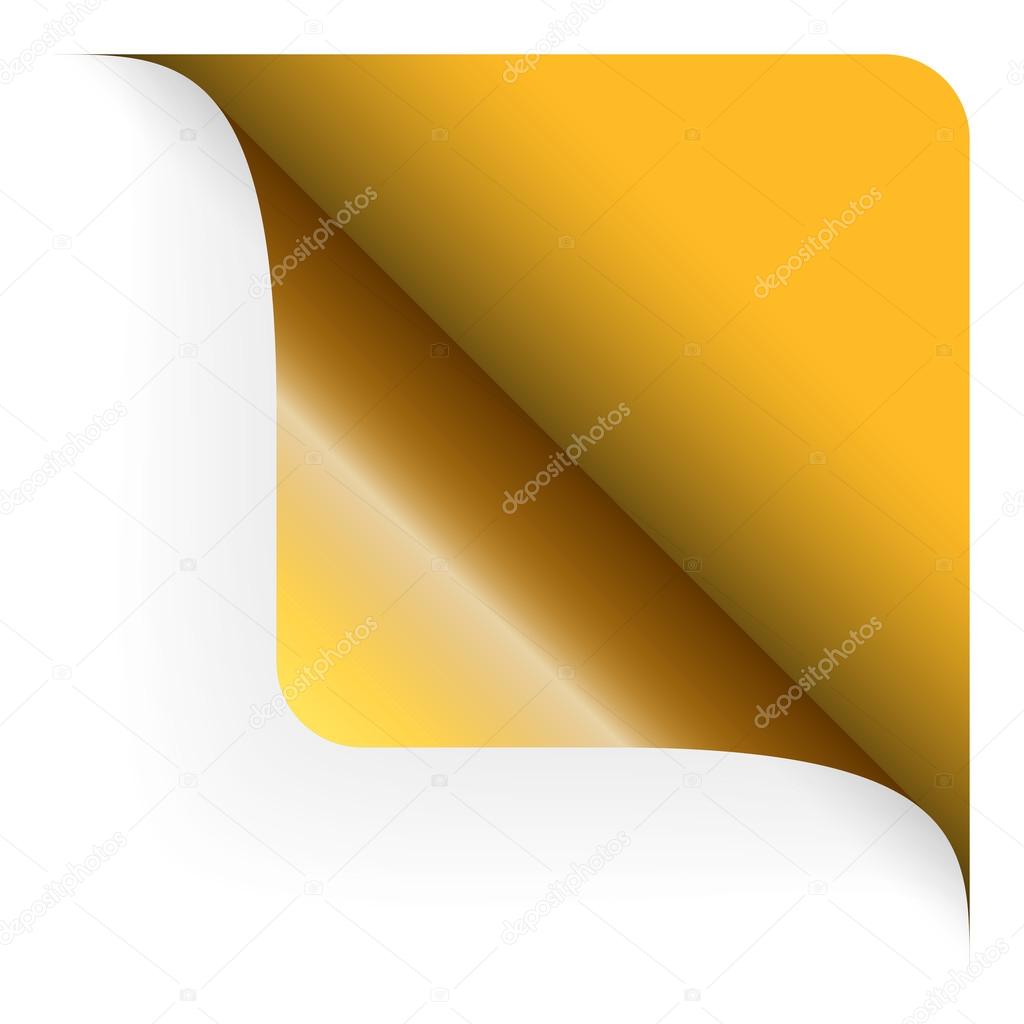 Paper - top corner rounded - yellow