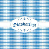 Oktoberfest Hintergrund mit blau-weiß kariertem Muster
