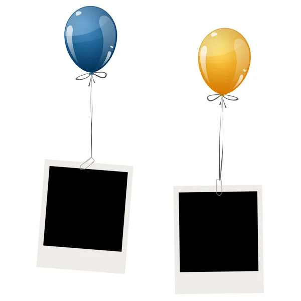 Fotos antiguas con globos — Vector de stock