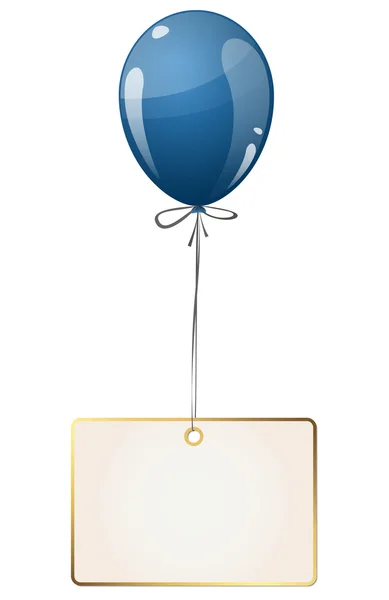 Ballon met hangtag — Stockvector