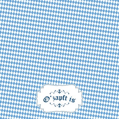 Oktoberfest background with banner O'zapft is clipart