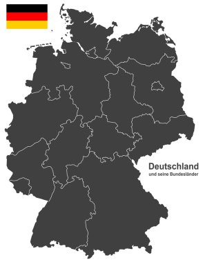 Germany and federal states clipart