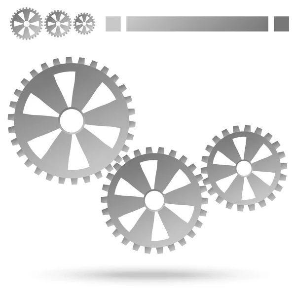 Gears for cooperation symbolism — Stock Vector
