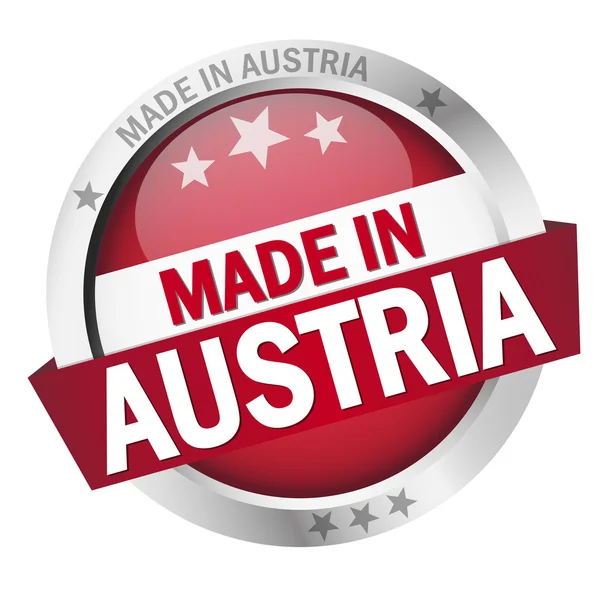 Taste mit Banner made in Austria — Stockvektor