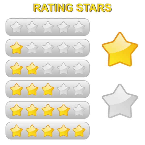 Рейтинг звезд от 0 до 5 — стоковый вектор