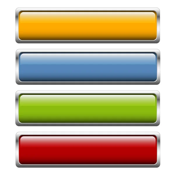 Button collection 4 colors — Stock Vector